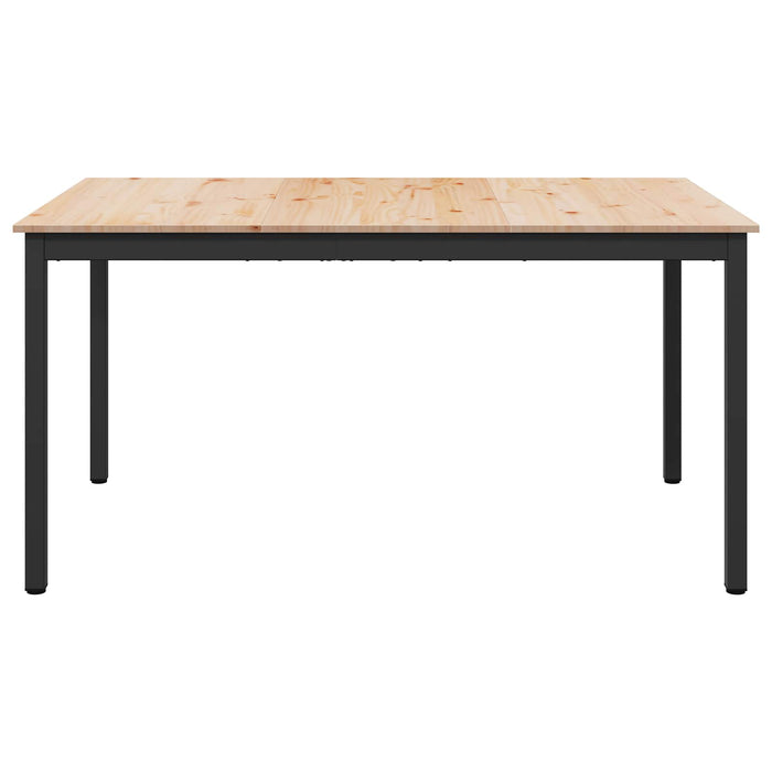 Masă de dining natural 140 x 80 x 75 cm Lemn de pin masiv - WALTI WALTI