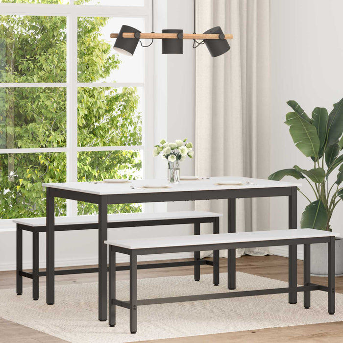 Masă de dining Alb 140 x 80 x 75 cm Lemn de pin masiv WALTI