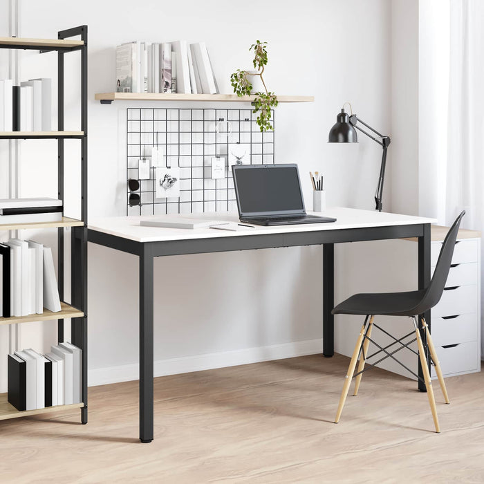 Masă de dining Alb 140 x 80 x 75 cm Lemn de pin masiv WALTI