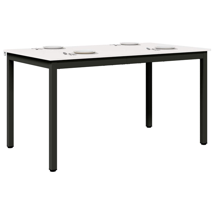 Masă de dining Alb 140 x 80 x 75 cm Lemn de pin masiv WALTI