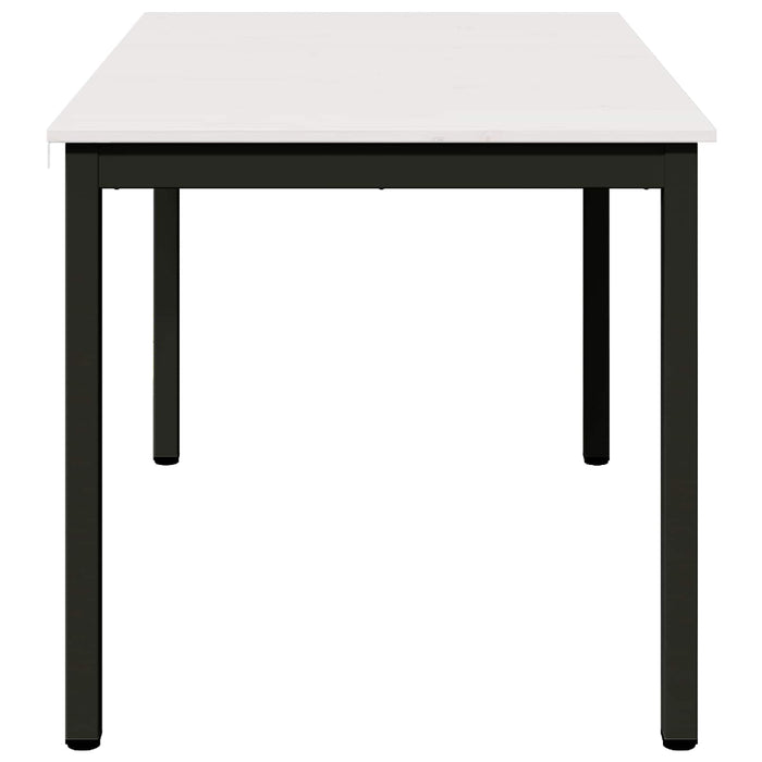 Masă de dining Alb 140 x 80 x 75 cm Lemn de pin masiv WALTI