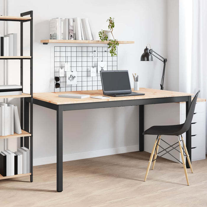 Masă de dining natural 150 x 90 x 75 cm Lemn de pin masiv - WALTI WALTI