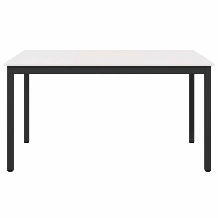 Masă de dining Alb 150 x 90 x 75 cm Lemn de pin masiv WALTI