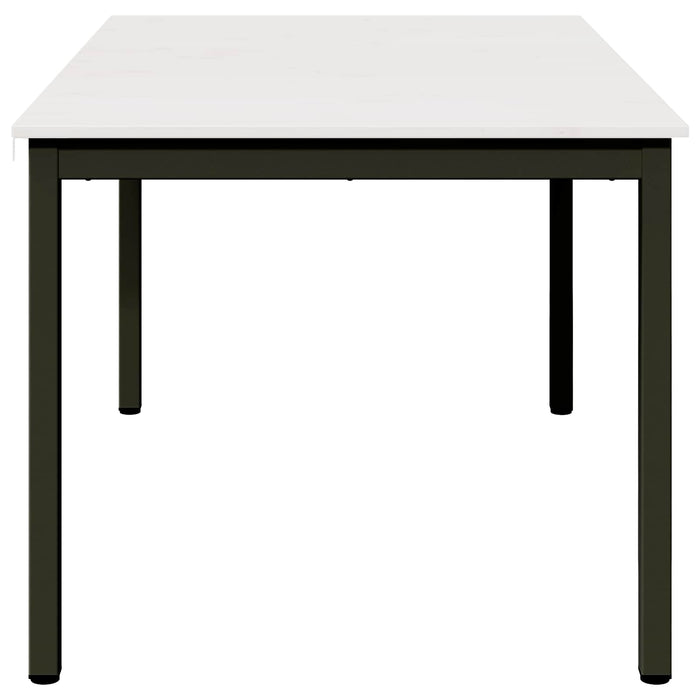 Masă de dining Alb 150 x 90 x 75 cm Lemn de pin masiv WALTI