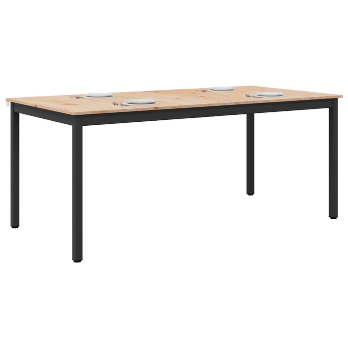 Masă de dining natural 180 x 90 x 75 cm Lemn de pin masiv - WALTI WALTI