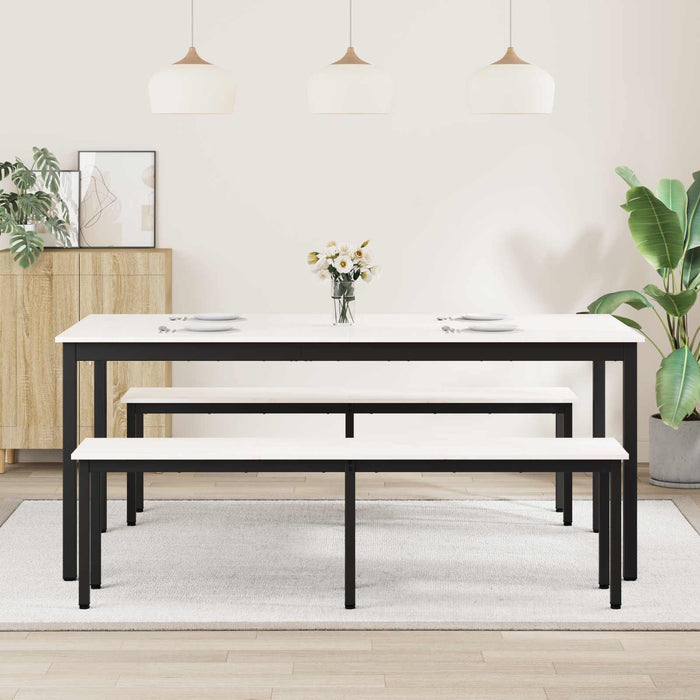 Masă de dining Alb 180 x 90 x 75 cm Lemn de pin masiv WALTI