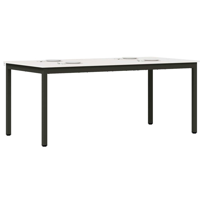 Masă de dining Alb 180 x 90 x 75 cm Lemn de pin masiv WALTI