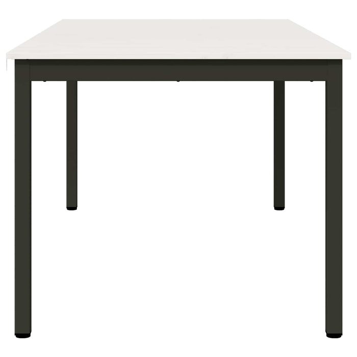 Masă de dining Alb 180 x 90 x 75 cm Lemn de pin masiv WALTI