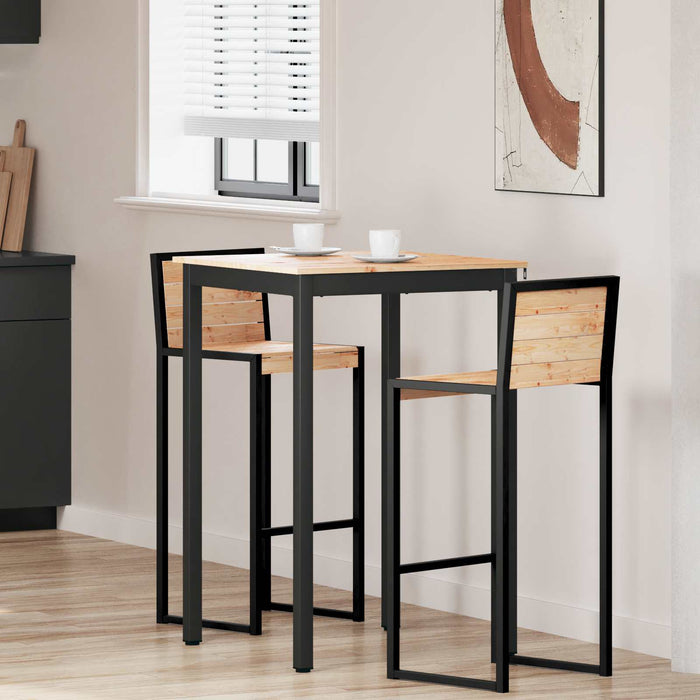 Masă de bar natural 110 x 55 x 105 cm Lemn de pin masiv - WALTI WALTI