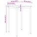 Masă de bar natural 110 x 55 x 105 cm Lemn de pin masiv - WALTI WALTI