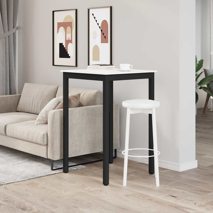 Masă de bar Alb 70 x 70 x 105 cm Lemn de pin masiv WALTI