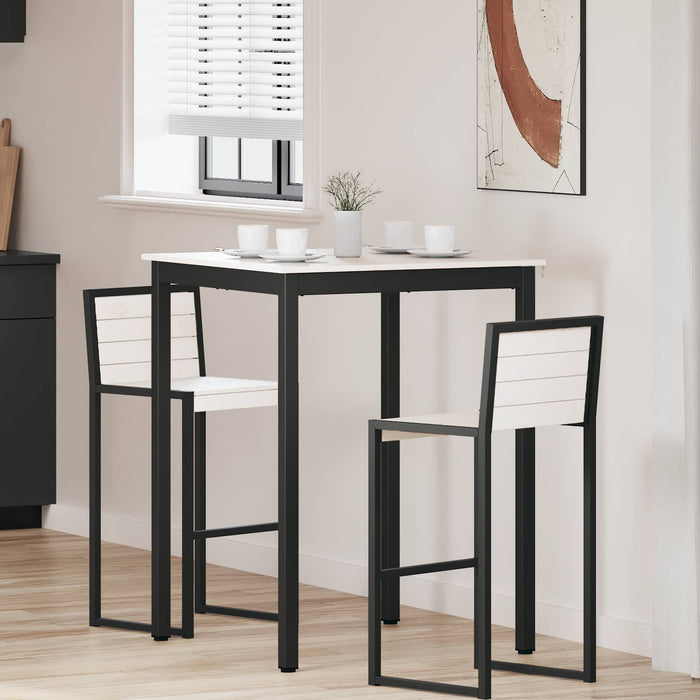 Masă de bar Alb 80 x 80 x 105 cm Lemn de pin masiv WALTI