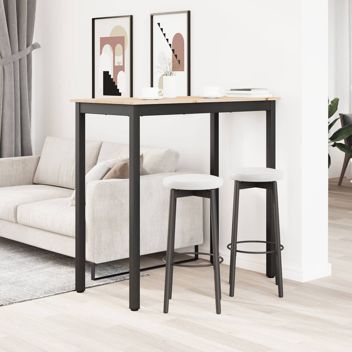 Masă de bar natural 110 x 55 x 105 cm Lemn de pin masiv - WALTI WALTI
