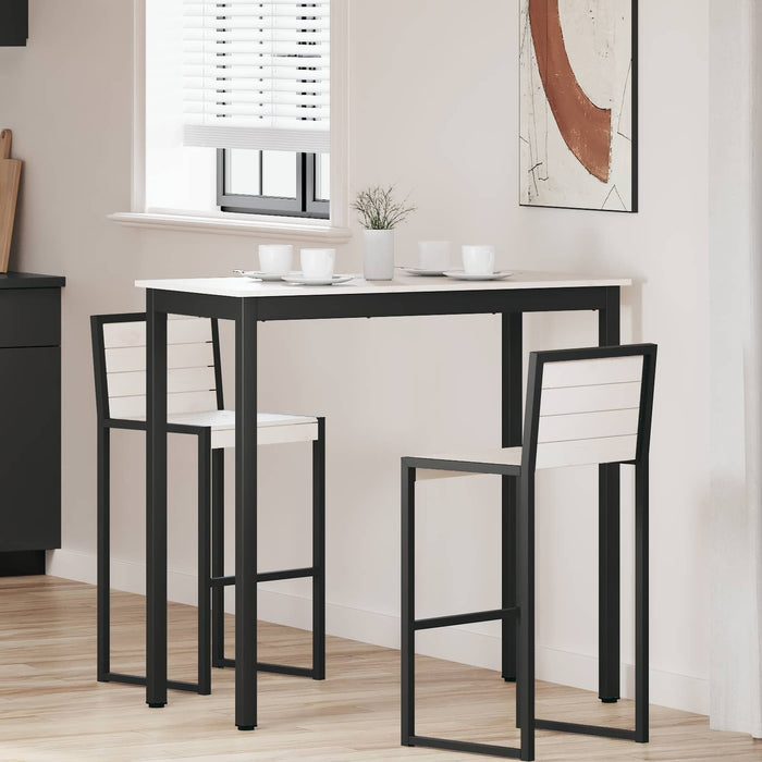 Masă de bar Alb 110 x 55 x 105 cm Lemn de pin masiv WALTI