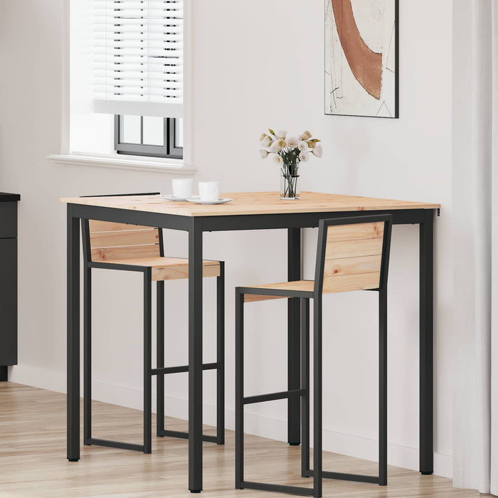 Masă de bar natural 110 x 55 x 105 cm Lemn de pin masiv - WALTI WALTI