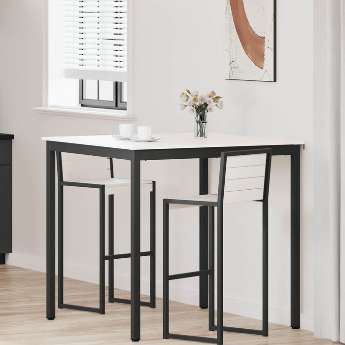 Masă de bar Alb 110 x 110 x 105 cm Lemn de pin masiv WALTI
