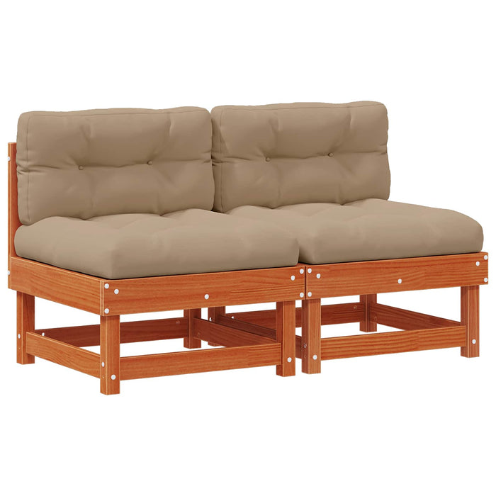 2 Bucată Unități de canapea sectională Lemn de pin masiv - WALTI WALTI