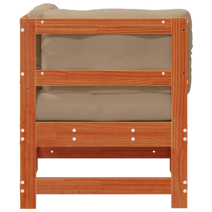 Sofa de colț pentru grădină Lemn masiv de pin Maro Ceară - WALTI WALTI