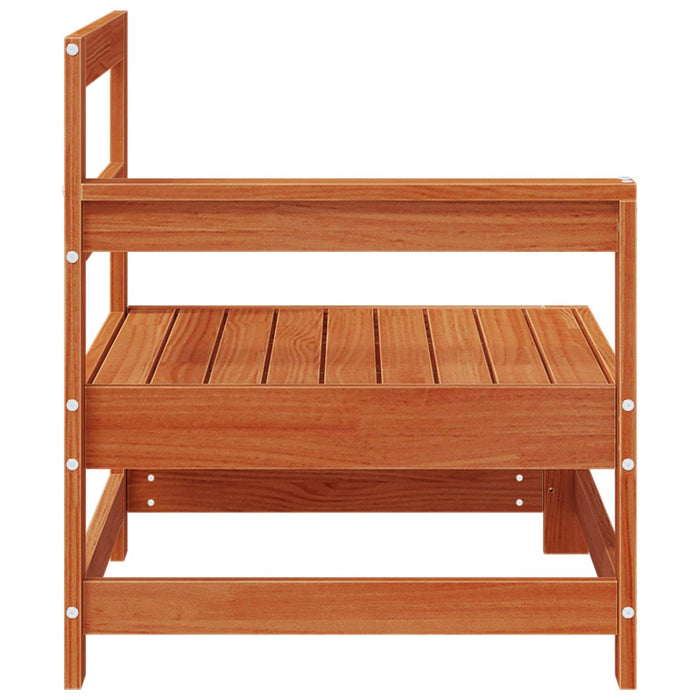 Sofa de colț pentru grădină Lemn masiv de pin Maro Ceară - WALTI WALTI