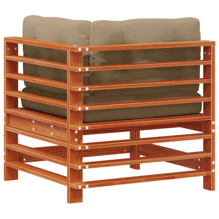 Sofa de colț pentru grădină Lemn masiv de pin Maro Ceară - WALTI WALTI