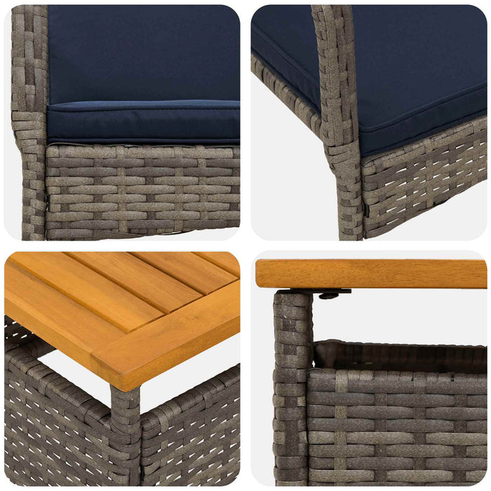 Set de grădină cu pernă oțel - WALTI WALTI