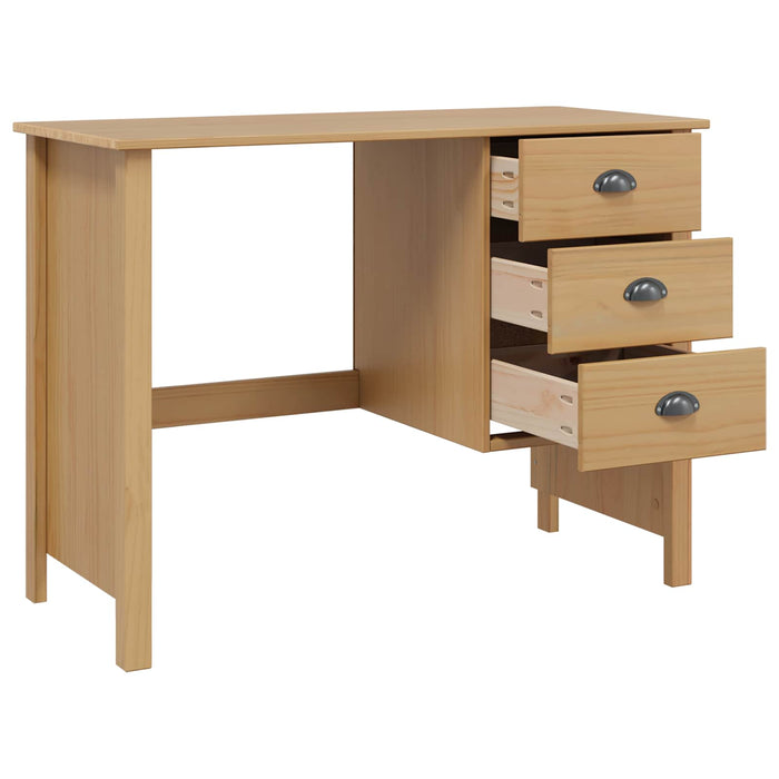 Birou cu Sertare Maro miere 100 x 45 x 74 cm Lemn de pin masiv - WALTI WALTI