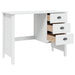 Birou cu Sertare Alb 100 x 45 x 74 cm Lemn de pin masiv - WALTI WALTI