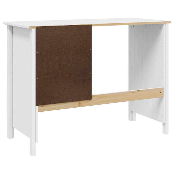 Birou cu Sertare Alb 100 x 45 x 74 cm Lemn de pin masiv - WALTI WALTI