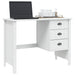Birou cu Sertare Alb 100 x 45 x 74 cm Lemn de pin masiv - WALTI WALTI