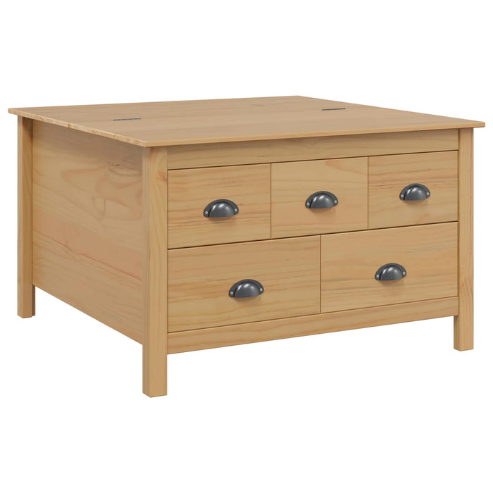 Masă de cafea Maro miere 79.5 x 79.5 x 49 cm Lemn de pin masiv - WALTI WALTI