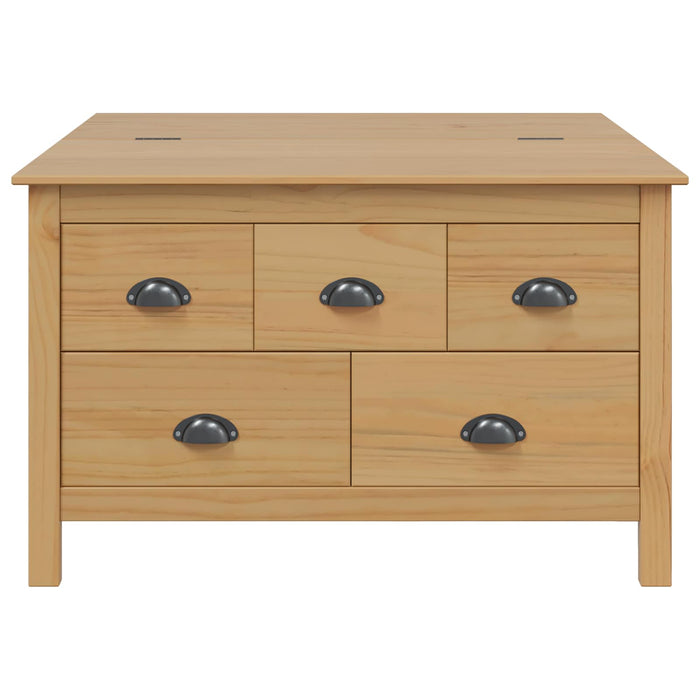 Masă de cafea Maro miere 79.5 x 79.5 x 49 cm Lemn de pin masiv - WALTI WALTI