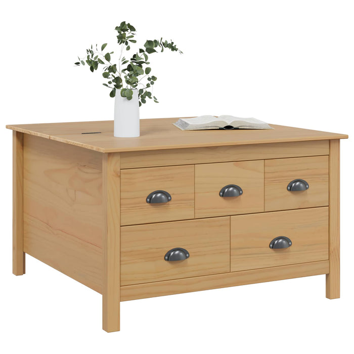 Masă de cafea Maro miere 79.5 x 79.5 x 49 cm Lemn de pin masiv - WALTI WALTI