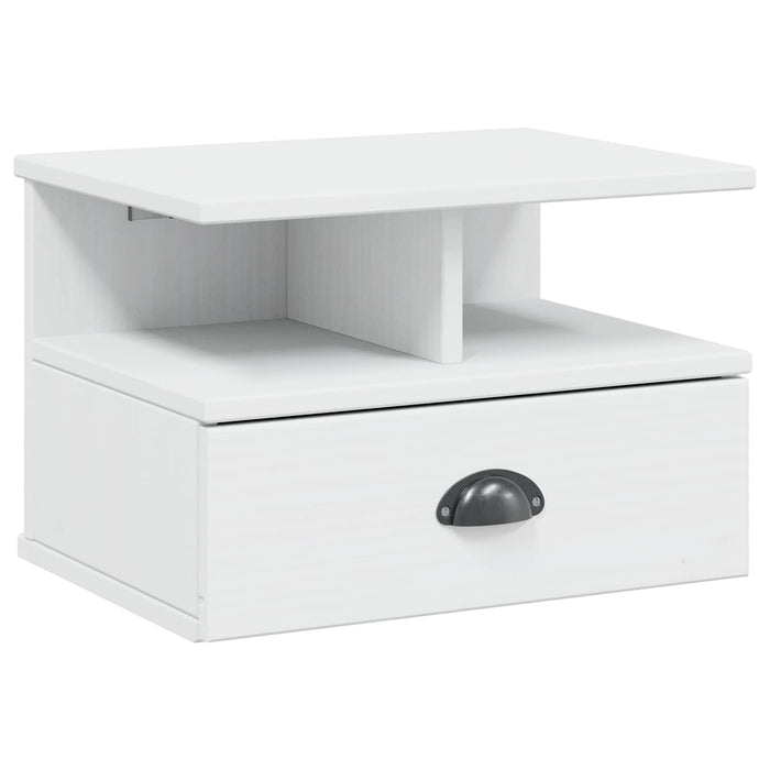 Dulap de noapte cu sertar Alb 40 x 31 x 27 cm Lemn de pin masiv - WALTI WALTI