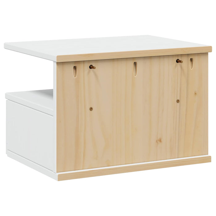 Dulap de noapte cu sertar Alb 40 x 31 x 27 cm Lemn de pin masiv - WALTI WALTI