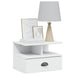 Dulap de noapte cu sertar Alb 40 x 31 x 27 cm Lemn de pin masiv - WALTI WALTI
