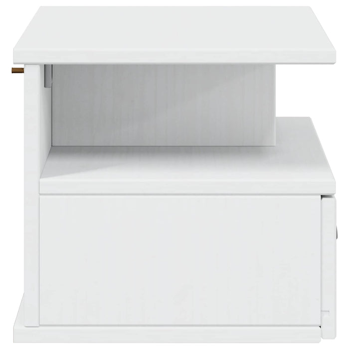 Dulap de noapte cu sertar Alb 40 x 31 x 27 cm Lemn de pin masiv - WALTI WALTI
