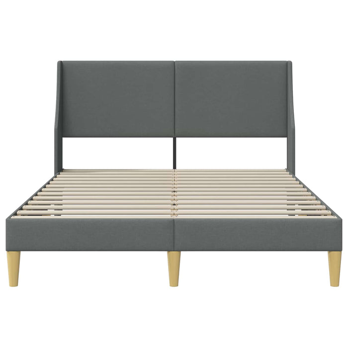Cadru de pat cu headboard Gri închis 153 x 203 cm Țesătură - WALTI WALTI