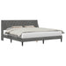 Cadru de pat cu headboard Gri închis 180 x 200 cm Catifea - WALTI WALTI