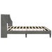 Cadru de pat cu headboard Gri închis 180 x 200 cm Catifea - WALTI WALTI