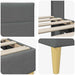 Cadru de pat cu headboard Gri închis 90 x 190 cm Țesătură - WALTI WALTI