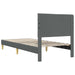 Cadru de pat cu headboard Gri închis 90 x 190 cm Țesătură - WALTI WALTI
