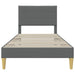 Cadru de pat cu headboard Gri închis 90 x 190 cm Țesătură - WALTI WALTI