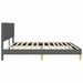 Cadru de pat cu headboard Gri închis 180 x 200 cm Țesătură - WALTI WALTI