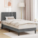 Cadru de pat cu headboard Gri închis 90 x 190 cm Catifea - WALTI WALTI