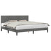 Cadru de pat cu headboard Gri închis 180 x 200 cm Catifea - WALTI WALTI
