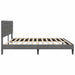 Cadru de pat cu headboard Gri închis 180 x 200 cm Catifea - WALTI WALTI