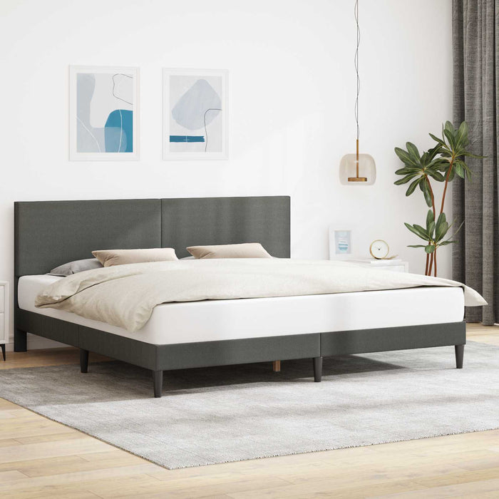 Cadru de pat Gri închis 180 x 200 cm Țesătură din corduroy WALTI