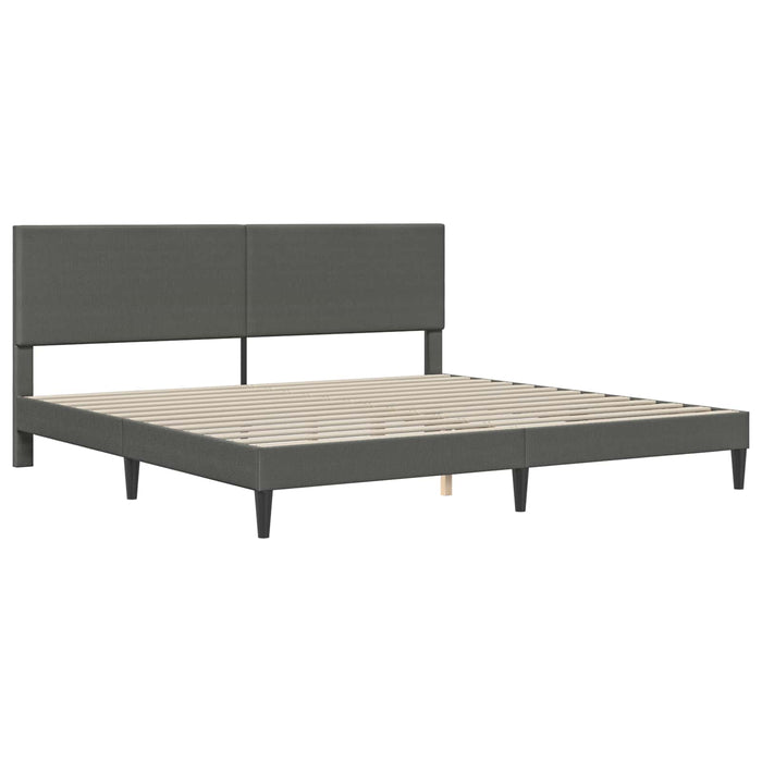Cadru de pat Gri închis 180 x 200 cm Țesătură din corduroy WALTI