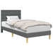 Cadru de pat cu headboard Gri închis 90 x 190 cm Țesătură - WALTI WALTI