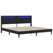 Cadru de pat cu benzi LED Negru 180 x 200 cm Piele artificială - WALTI WALTI